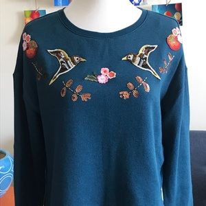 NWT Lauren Conrad Snow White Crop Sweatshirt Sz S